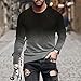 Muscularfit long sleeve tee shirts for men 2023 Mens Long Sleeve Shirts Casual Gradient Color Loose Pullover Graphic Tee Shirts Fall Fashion Athletic Sweatshirts men graphic t shirts Black M
