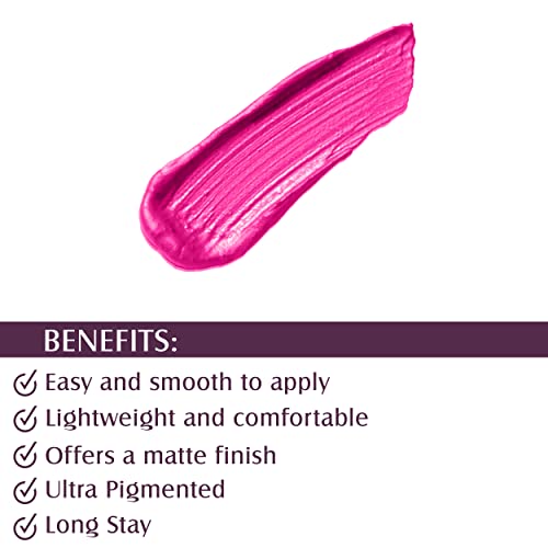 Image of Glam21 Matte Lippie No Transfer Lip Gloss | Lightweight and comfortable| Creamy Matte Formula - 4 gm | Paparika-08