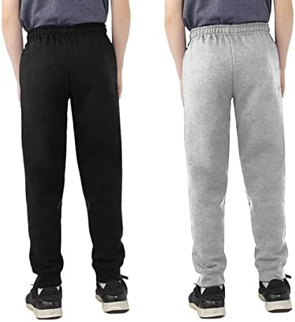 TEXFIT 2-Pack 7-16yrs Boys' Jogger Pants, Fleece Sweatpants (2pcs Set) 4 41hKA3d3UBL. AC