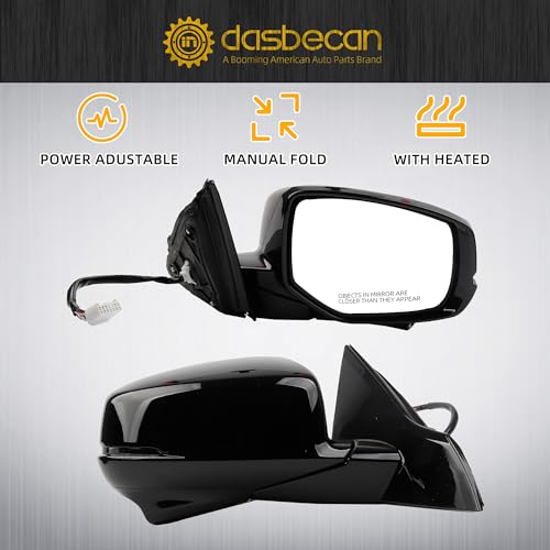 image for Dasbecan Right Passenger Side Door Mirror Assembly Compatible with Hon