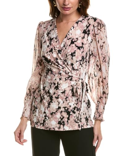 Robe longue imprimée Ity Anne Klein anti-froissement à taille smockée confortable