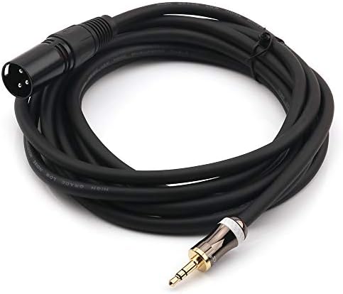 MOBOREST 3.5mm 1/8" Inch TRS Stereo To XLR Male Interconnect Audio Cable, for professional recording studios, live performances, schools, churche, public speaking, parties audio setup(3M-10FT)