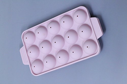 Oggibox 15-Cavity Silicone Mold For Cake Pop, Hard Candy, Lollipop And Party Cupcake With 24-Count Paper Sticks, Recipe Included #TOP4