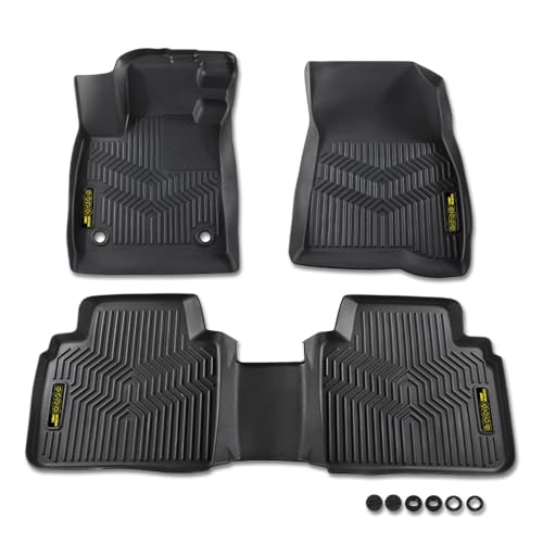 PIT66 Floor Mats Cargo Liners Compatible with Honda Accord 2023-2024 (Heavy Duty) 3-Piece Premium All Weather Automotive TPE Liners Fit Honda Accord 2023-2024 | 3PCS