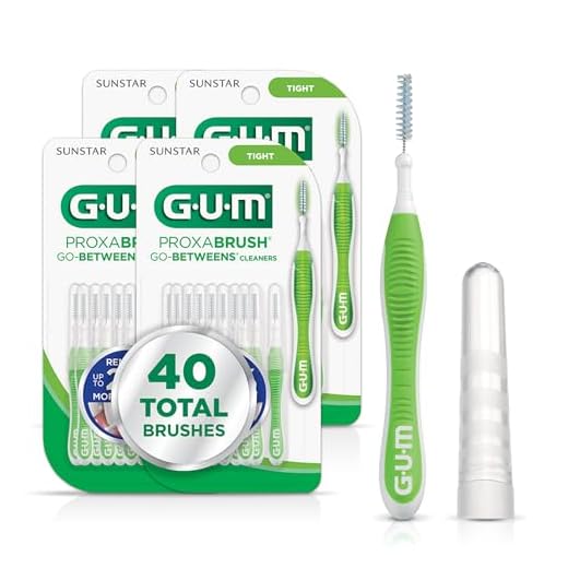 GUM Proxabrush Go-Betweens Tight Interdental Brushes, 10 Count (4 Pack)
