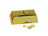 Verschenken Sie eine lustige Spardose als Hochzeitsgeschenk oder Geburtstagsgeschenk, denn mit Gold kann man wohl nie flasch liegen.