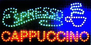 Image of e-onsale LED Neon Light Open Sign with Animation On /Off and Power On /Off Two Switches for Business Espresso Cappuccino L45