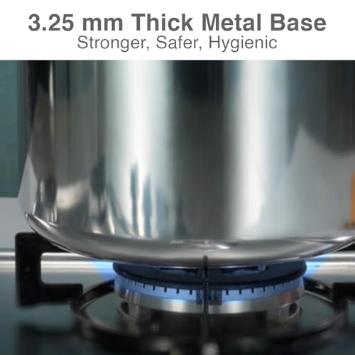 Image of Hawkins Miss Mary 5 Litre Pressure Cooker | Straight Body | Induction & Gas Compatible | Ideal for 5-7 persons | ISI Certified | Guaranteed for 5 year | Silver (IMM50)