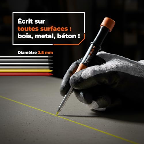Crayon de chantier extensible THORVALD avec holster et 7 mines - 2