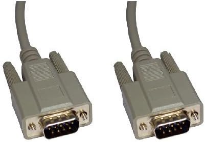 rhinocables Serial 9 Pin Male to Male Cable DB9 to DB9 RS-232 Computer Monitor Straight Lead (2m)