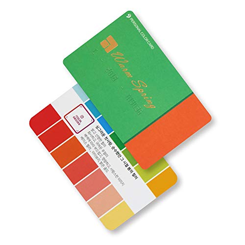 itcolor Seasonal Color Swatch Palette Guide Card (Spring) Finding Right Color For Me Color Harmony Combination Fashion Hair Makeup Clothes Adviser Guide Shopping Portable Business Card Size