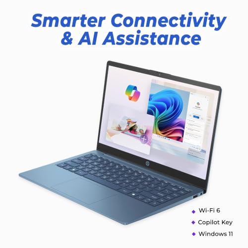 HP 14 Inch Everyday Laptop, 2027 Edition, Intel N150 CPU, 128GB SSD | 1TB Cloud Storage, Microsoft 365 Included, Windows 11, Copilot AI, Long Battery Life, Thin & Portable - image 6