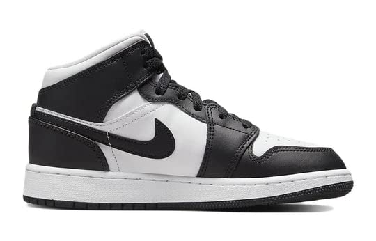 Jordan Boy's Air 1 Mid (Big Kid) Black/Dark Concord/New Emerald 5.5 Big Kid M2