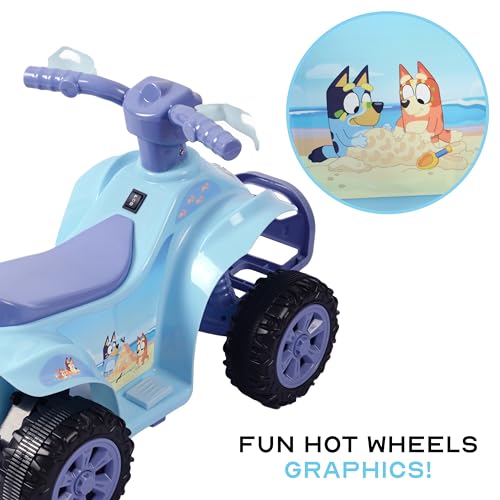 image for VOYAGER Bluey 6V ATV Quad for Kids - Powerful and Safe Ride-On Toy wit