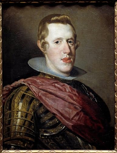 Lienzo de Velázquez para decorar salones: cuadro clásico del rey Carlos IV de 60x90 cm
