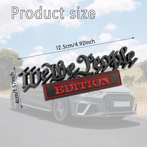 Image of We The People Edition Emblems, Car Exterior Emblems Badge 3D Sticker Decal, 3D Fender Badge Decal, 3D Fender Badge Decal Car Truck Replacement, Fit for All Cars
