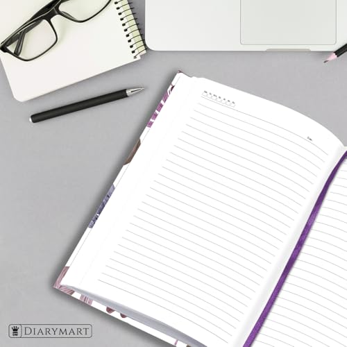 Image of Hard Bound Notebook for Girls & Women | A5 Ruled Journal | 192 Pages | 80 GSM Premium Paper | Designer Laminated Cover | Ribbon Bookmark | Notebook for School, College, Office, Journaling & Note Taking (DM4007)