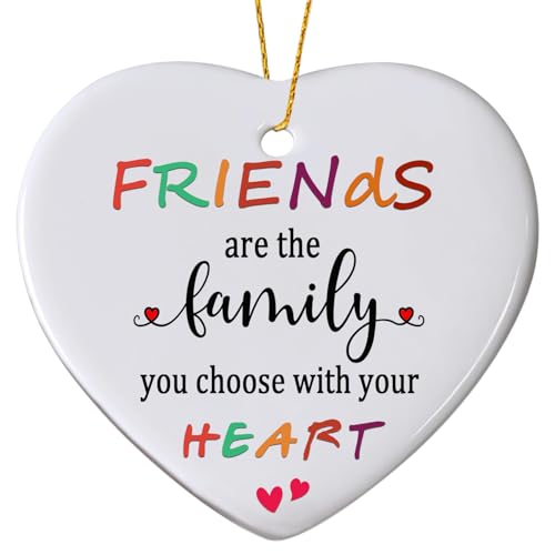Friends Christmas Ornaments 2026, Friend Ornaments for Women, Friends are The Family We Choose Ornament, Best Friend, Friendship Gifts for Women