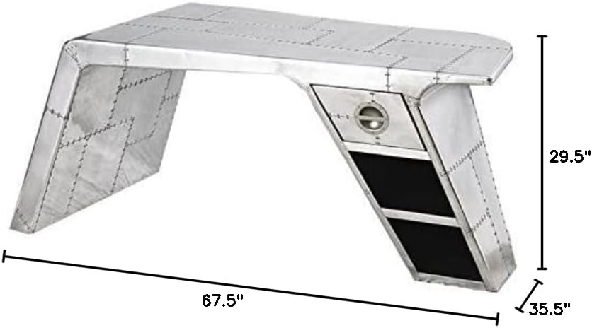 Nautical-Mart Aluminium Aviator Wing Desk Beautiful Handmade Living Room Furniture