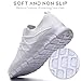 XKOWUO Mens Running Shoes Tennis Slip On Gym Sneakers Walking Shoes Non-Slip Trail Trainers Athletic Jogging Comfortable Road Fashion Workout Breathable Shoes White US 8.5