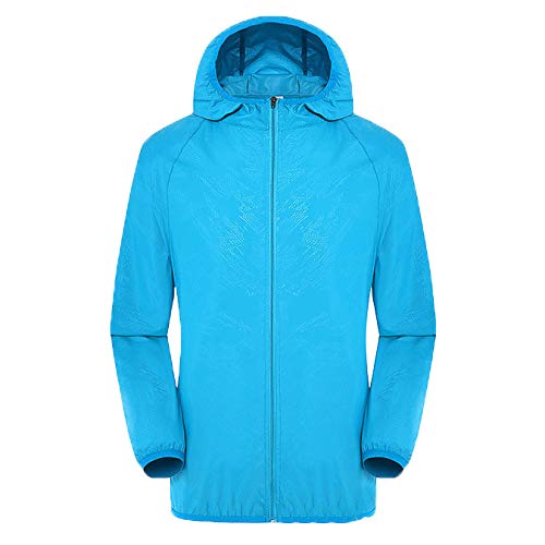 Rain Jacket Mens Waterproof with Hood Packable Lightweight Sun Protection Windbreaker Outdoor Cycling Rain Coats