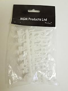 MGM 36 x Replacement Bathroom Shower Curtain Hooks Fits Glider Rail Tracks in White