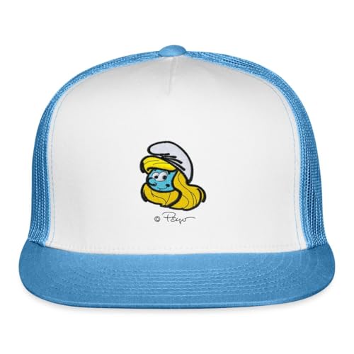 Spreadshirt The Smurfs Embroidered Smurfette Trucker Hat One Size White/Blue