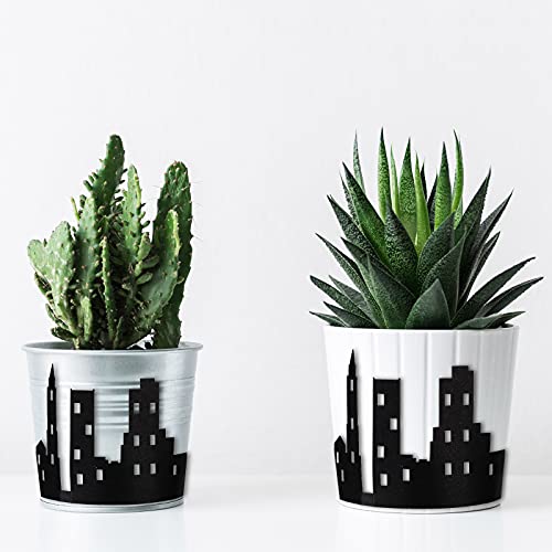 4 Pieces City Cake Border Decoration Toppers Stick On Or Lay On Building Images Lighted City Backdrop For Cakes Wrap Desserts Birthday Party Decorating Supplies #TOP5