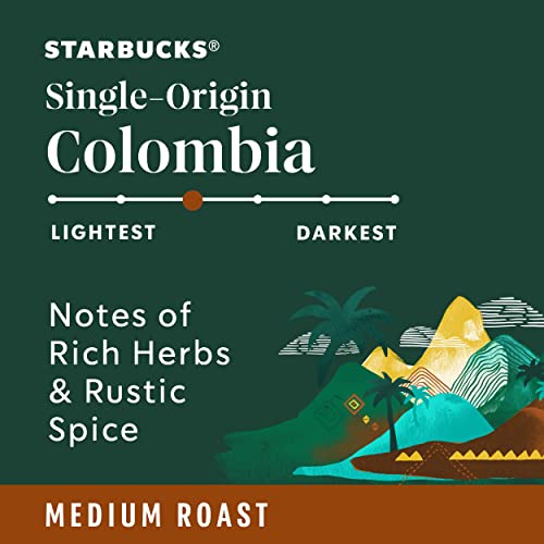 Starbucks Ground Coffeeâ€”Medium Roast Coffeeâ€”Colombiaâ€”100% Arabicaâ€”6 Bags (12 Oz Each) #TOP2