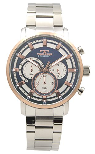 Chronographe Homme Argent T6618PN montre bracelet acier quartz moderne