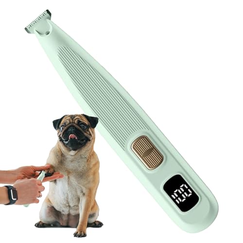 Cortapelos para perros, bajo nivel de ruido, 2 velocidades, pantalla LCD – Para gatos y perros: cortapelos y esquiladora – Para uso doméstico, viaje, gato, perro, cachorro, pelo largo, grueso