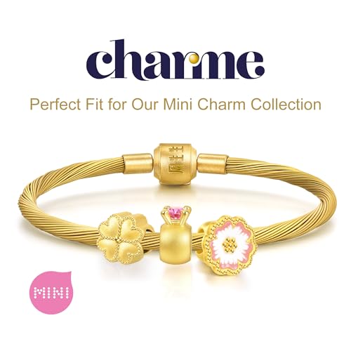 CHOW SANG SANG Twisted Stainless Steel Sunshine Gold Bracelet for Women 17cm3