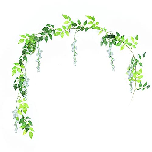 Fleurs artificielles respectueuses de l'environnement - Couleurs vives - Large application - Glycine - Pour un mariage Cover