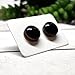Stud Earrings Set, Black, 10 mm, Round Studs for Women Girls Men, Handmade, Stainless Steel Posts for Sensitive Ears, Lightweight Color Dot earrings by Candi Cove Designs