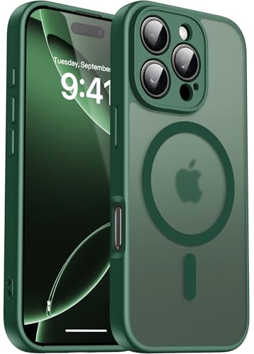 Natiiozie Magnetisch Kompatibel mit iPhone 16 Pro Hülle Kompatibel mit MagSafe, Kameraschutz FallSchutz Handyhülle, Stoß...