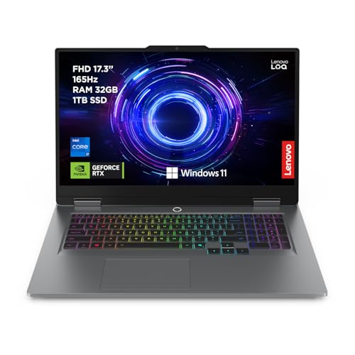 LOQ 15" Notebook Gaming,NVIDIA GeForce RTX 5060 8GB, Intel Core i7-13700HX (5.0 GHz), RAM 32GB SODIMM DDR5-4800, 1TB SSD M.2 2242 PCIe 4.0x4 NVMe, FHD 165Hz, Windows 11 Tastiera retroilluminata