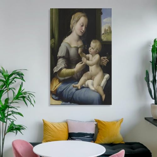 Tableau Raphaël Madonna in Pink déco moderne 60x90 cm