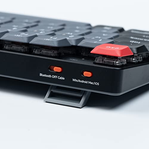 Image of Keychron K5 Pro Hot-swappable Ultra-Slim Custom Mechanical Keyboard, RGB Full Size QMK /VIA Programmable Wireless Bluetooth /USB Wired Keyboard for Mac Windows Linux - Low Profile Gateron Brown Switch