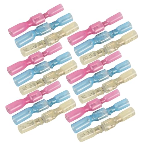 FUNOMOCYA Heat Shrink Connectors 100pcs Waterproof Spade Connectors for Automotive Electrical Electronic Industry