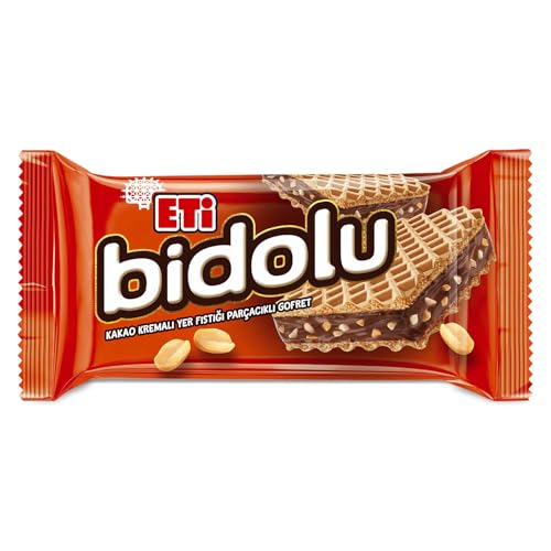 Bidolu Kakao Kremalı Yer Fıstığı Parçacıklı Gofret 36 g x 24 Adet