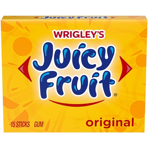 Wrigley Juicy Fruit Chewing Gum, 15 Stick (Pack of 4), 60 Gum Pieces