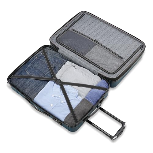 Image of Samsonite Omni 2 Domestic Carry-On Luggage - 22x14x9 Airline-Approved - Features Expandable Polycarbonate Shell, 360 Wheels, TSA Lock - Amazon Exclusive - Lagoon Blue