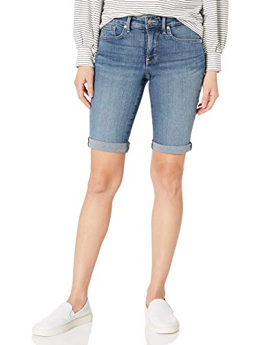 NYDJ Women's Size Briella Roll Cuff Jean Short, Heyburn, 4 Petite