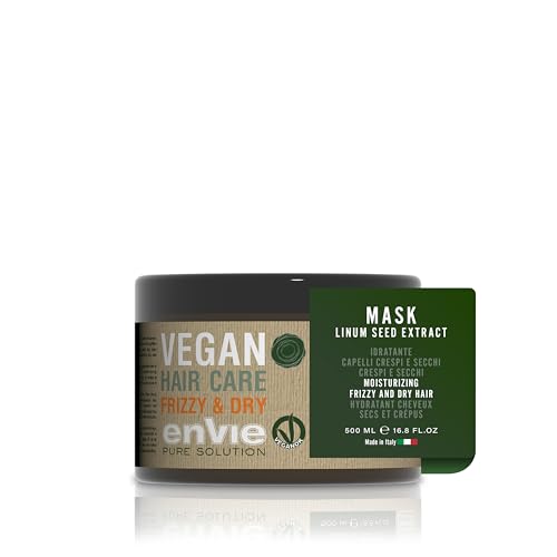 ENVIE LUXURY Vegan Anti Frizz Hair Mask - Frizz Control Hair Care, Deep Conditioning Hair Mask for Damaged Hair, Intense Hydration with Linseed, Macadamia, and Aloe for Smooth, Nourished Hair