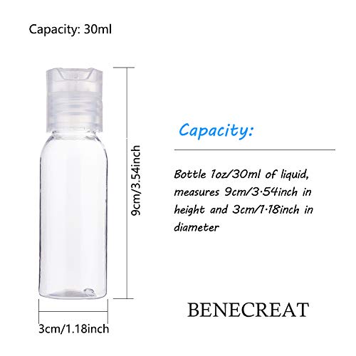 Botellas de plástico transparentes recargables BENECREAT con dosificador de prensa cómodo 3