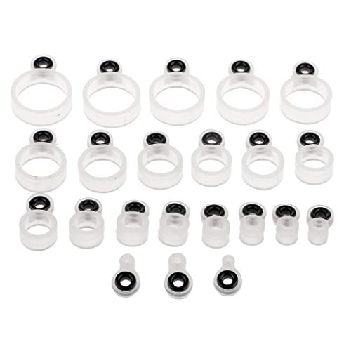 B Blesiya Kit de 22pc Guides Reparación de Cañas Anillas Marco de Silicona Luminosa Pesca