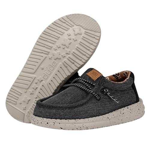 Image of HEYDUDE Wally Toddler Washed Canvas | Boy's Loafers | Boy's Slip On Shoes | Comfortable & Light Weight