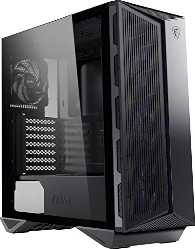 MSI MPG Series GUNGNIR 111M, Premium Mid-Tower Gaming PC Case: Tempered Glass Side Panel, RGB 120mm Fans, Liquid Cooling Support up to 360mm Radiator, Mesh Panel for Optimized Airflow
