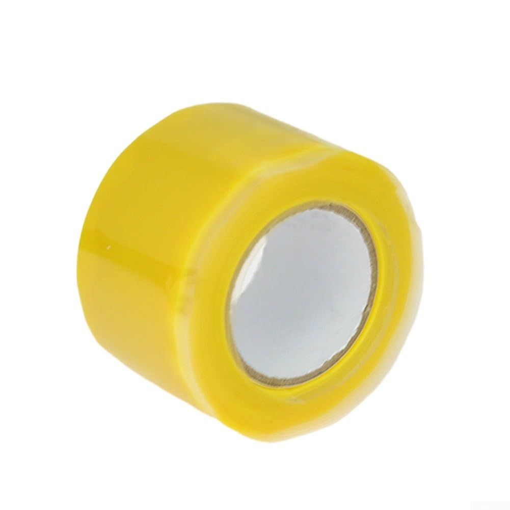 Shophubio Self-Fusing Silicone Grip Tape for Dragon Boat Paddles, Hockey & Canoe Oars โ Non-Sticky, Waterproof, -60ยฐC to 260ยฐC (25 mm ร 1.5 m)(Yellow)