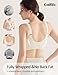 Gailife Jelly Front Closure Bras for Women Wireless No Underwire Comfort Convenient Seamless Supportive Mastectomy Bralettes, White, L